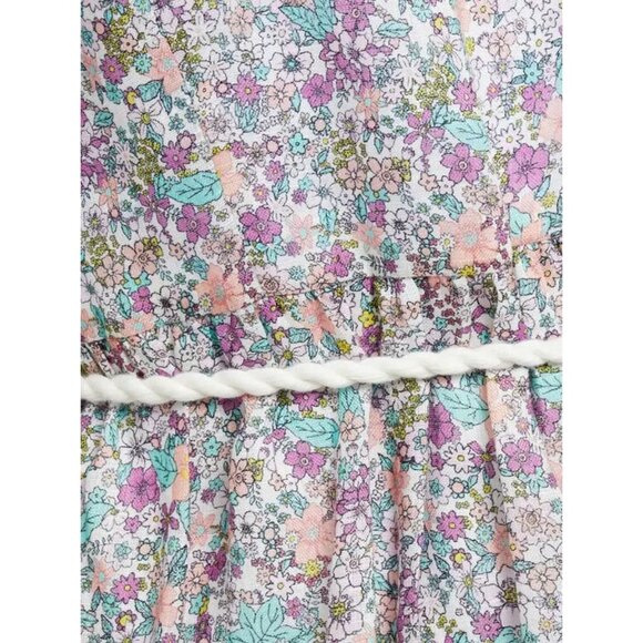 Zimmermann $798 Carnaby Floral-Print Broderie Linen Mini Dress Size 0 Petite - Picture 7 of 7